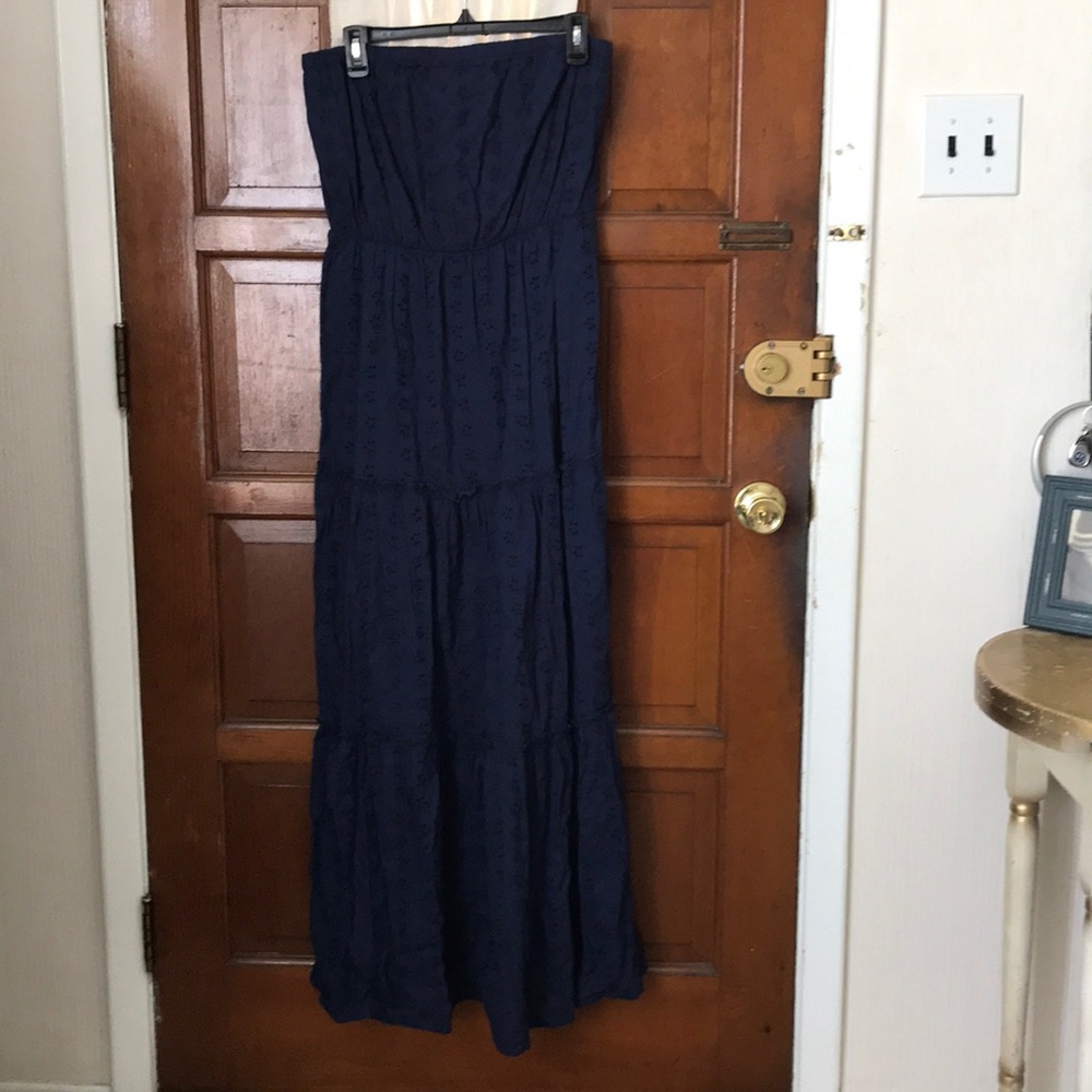 ✨Final Price✨ Navy blue strapless maxi